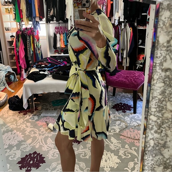 Alc 0 dress silk yellow - Picture 3 of 11